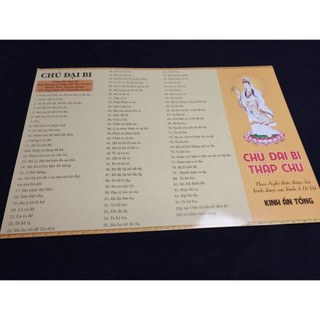 Tờ Kinh chú đại bi khổ giấy A4