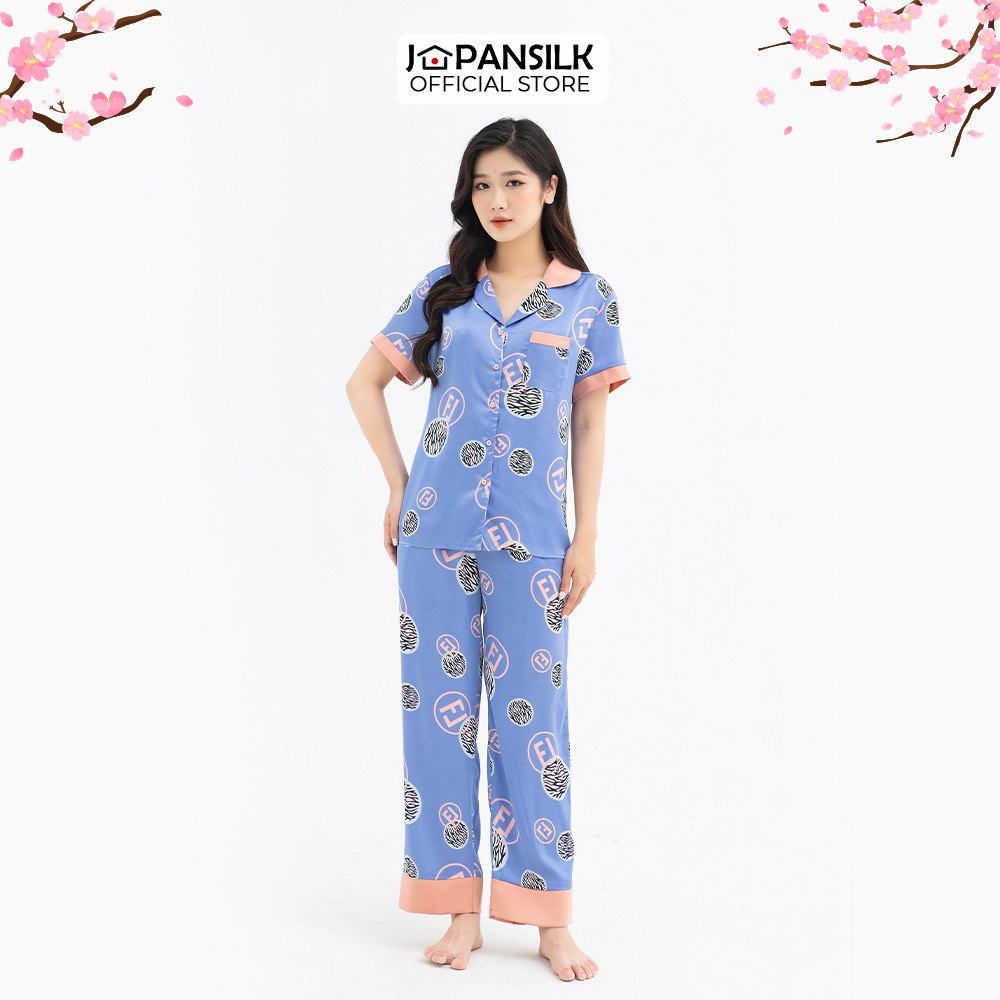 BỘ SƯU TẬP ĐỒ NGỦ JAPAN SILK - ÁO NGẮN TAY QUẦN DÀI (CHO NGƯỜI TỪ 43KG- 49KG)