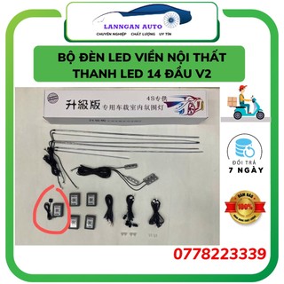 Bộ đèn Led viền nội thất ô tô 14 đầu led cao cấp, Thanh Led nội thất V2 cao cấp