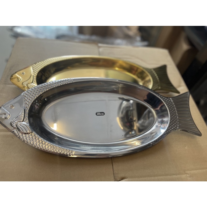 Khay/Dĩa hình cá inox
