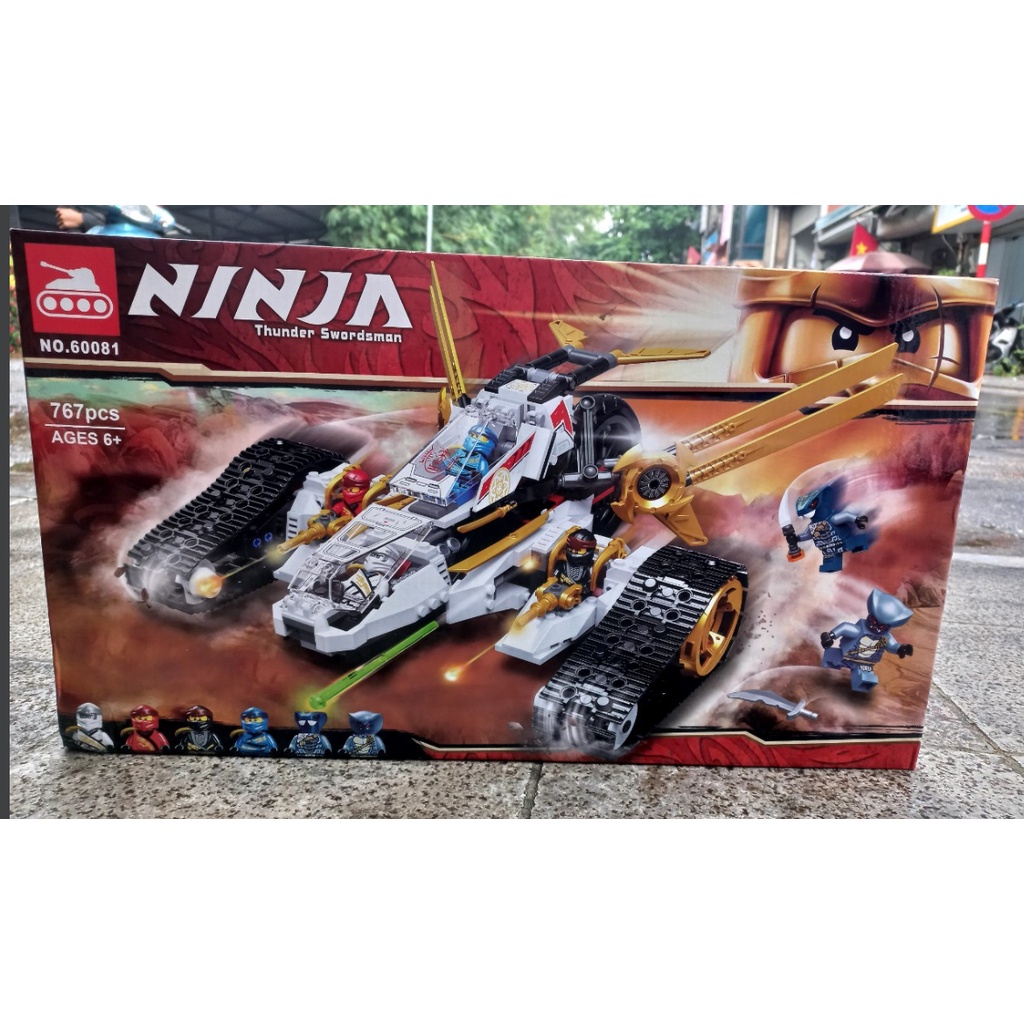 Mô hình lắp ráp Lego Ninjago Bela 60081 - Đồ chơi xếp hình Chiến xa tàng hình của Ninjago