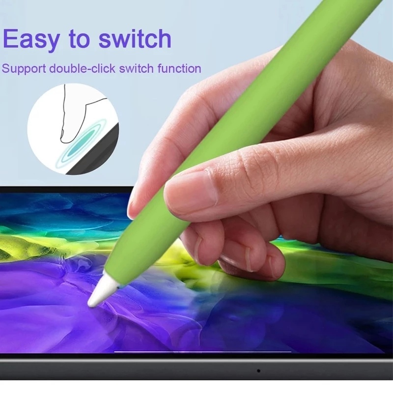 Vỏ Bảo Vệ Bút Cảm Ứng Apple Pencil Thế Hệ 2 Bằng Silicon Mềm Chống Trượt / Chống Rơi Phù Hợp Với Bút Cảm Ứng Stylus