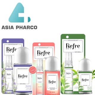 Combo Xịt khử mùi và Lăn khử mùi Refre chiết xuất thiên nhiên - Refre Whitening Natural