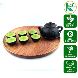 Dĩa Gỗ, Khay Gỗ Tròn Gỗ Tự Nhiên Decor Trang Trí Thức Ăn, Phụ Kiện Chụp Hình Sản Phẩm - DT3232