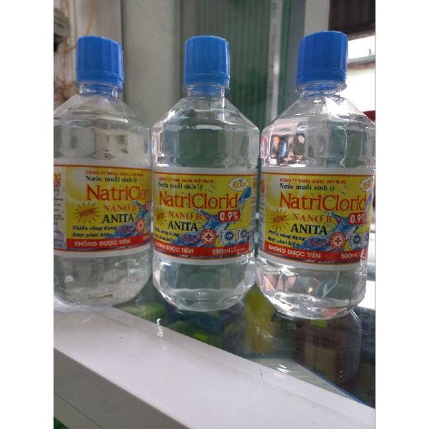 Nước muối sinh lý - Nước muối súc miệng nano bạc chai 500ml