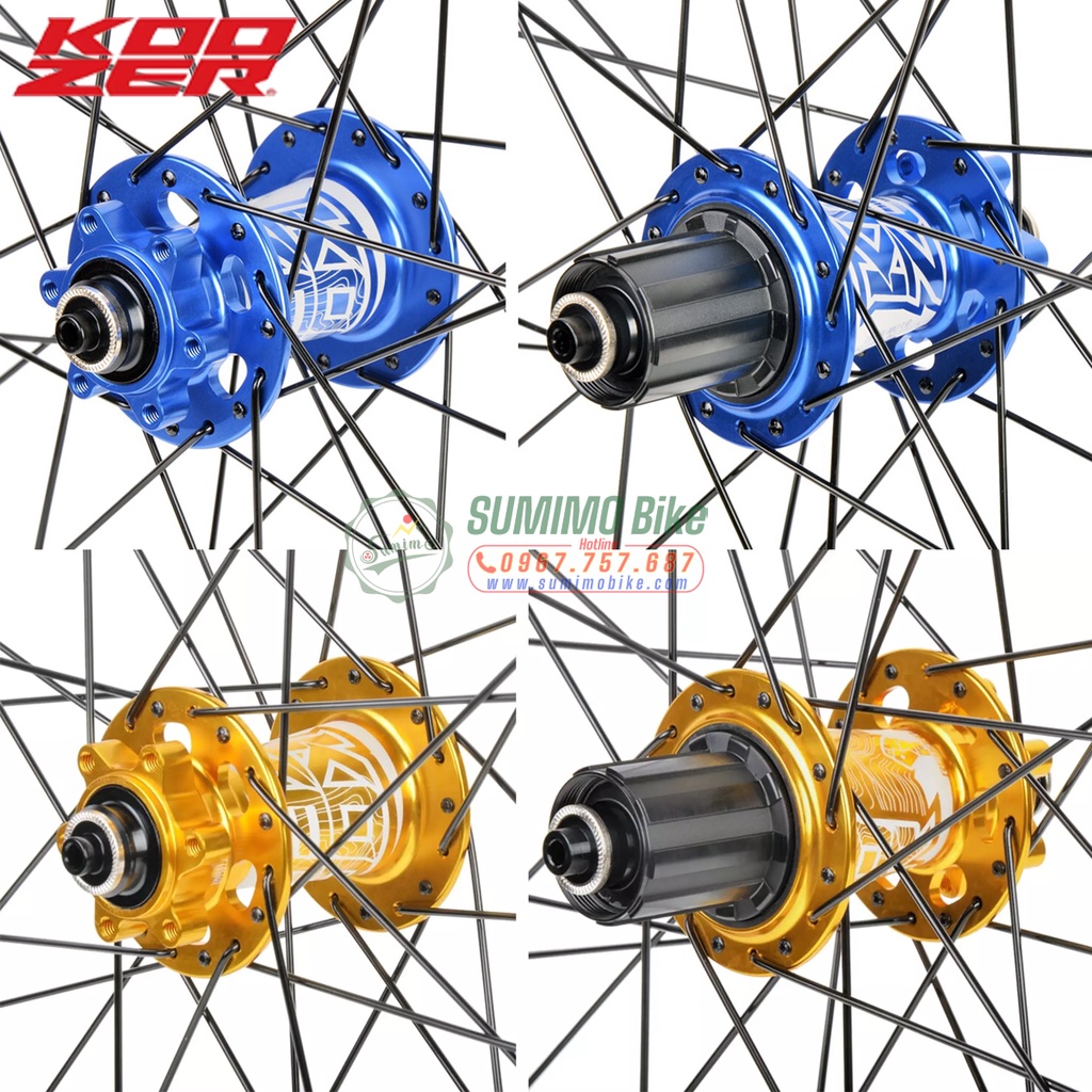 Bánh bộ nhôm KOOZER XF2046 - Đùm XM490 cối HG 11 Speed - Thắng dĩa