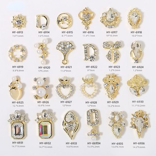 Phụ kiện trang trí móng kim cương ngọc trai trái tim nơ con gấu charm nail