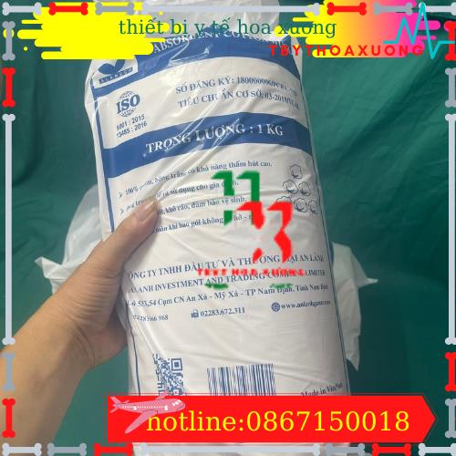 Bông Cân Y Tế An Lành Cuộn 1kg - Bông Y Tế Thấm Nước