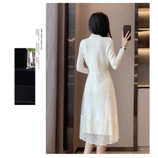 Đầm Len Tay Dài Phong Cách Hàn Quốc Thời Trang Thu Đông Hàng Mới 2023 #6