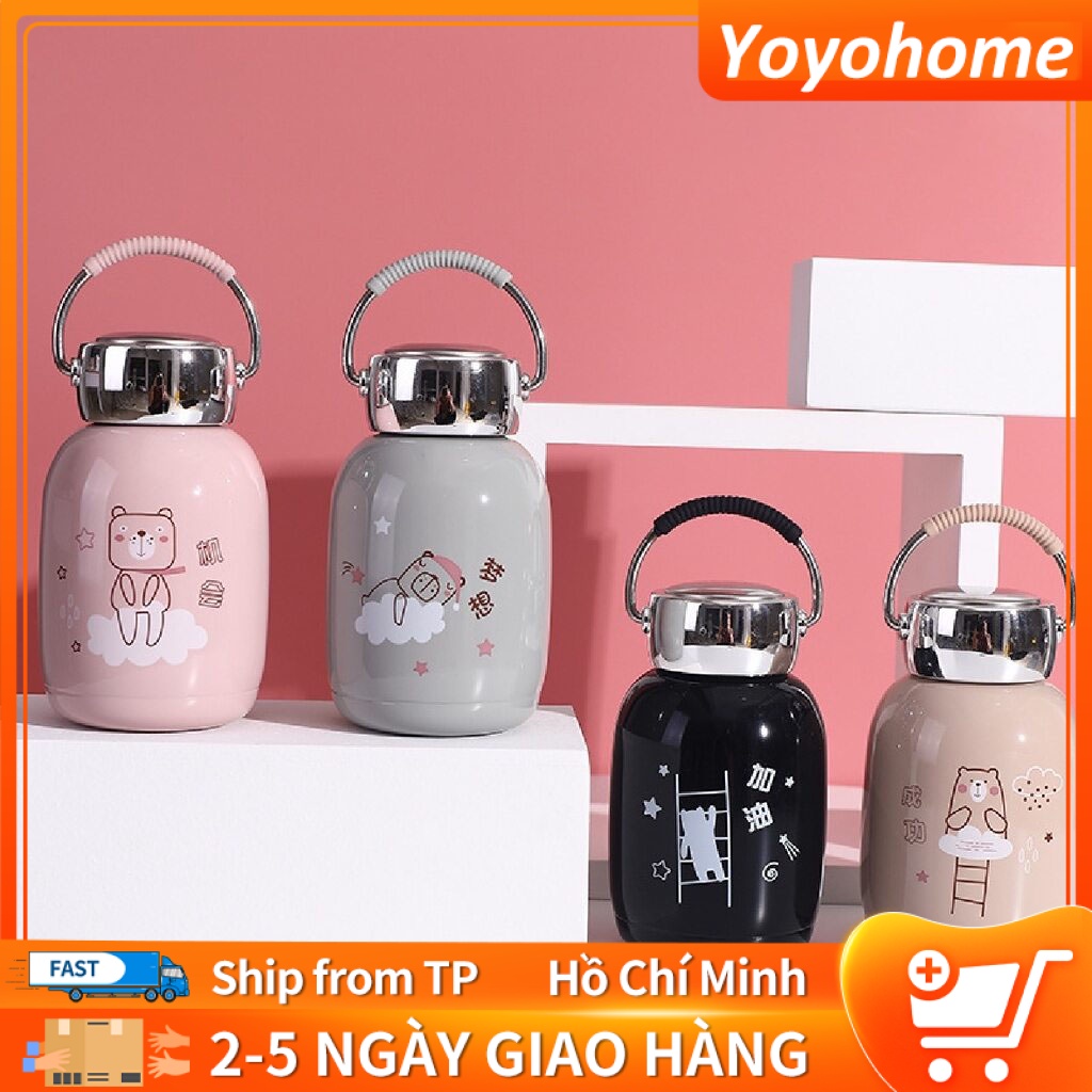 🔥230ml Mini Dễ thương Phim hoạt hình Phích cà phê Phích nước bằng thép không gỉ Du lịch🔥🔥 Nước uống Bình giữ nhiệt
