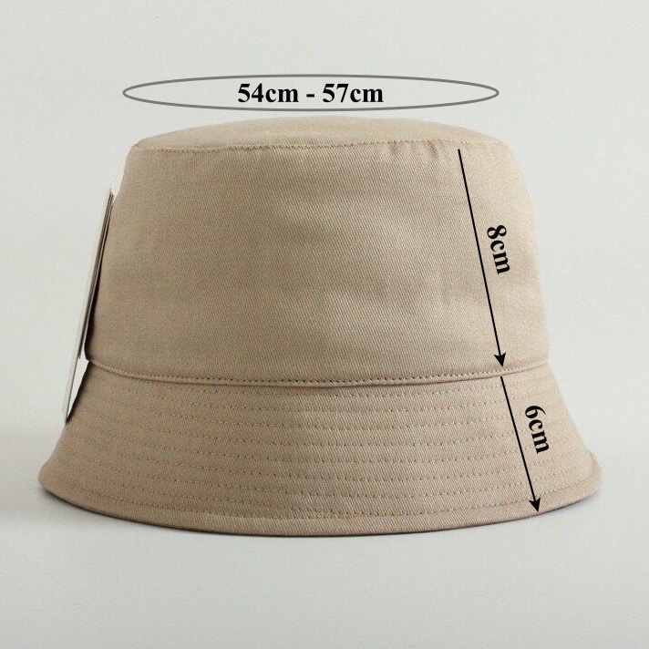 Mũ bucket nam nữ vành cụp trơn phong cách ulzzang unisex