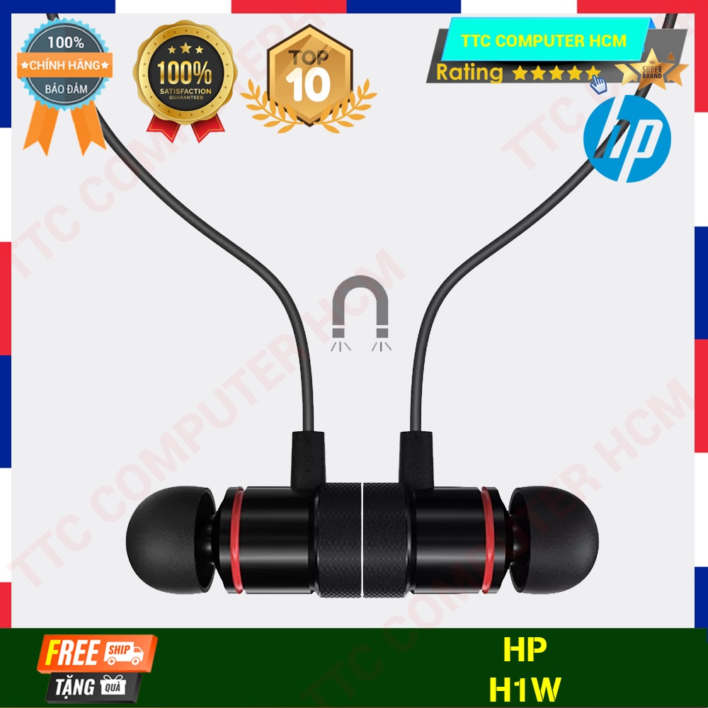 HP H1W | Tai Nghe Gắn Cổ Bluetooth 5.0 Giảm Tiếng Ồn Âm Thanh Vòm Chống Nước Tai Nghe Từ - HÀNG CHÍNH HÃNG TTC COMPUTER
