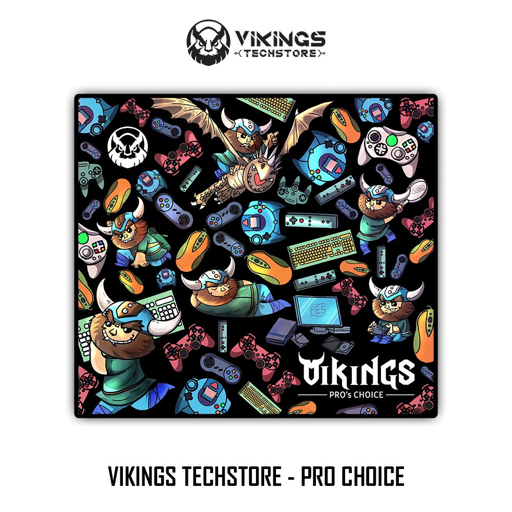 Bàn di chuột Vikings Barbarian Chroma - Pad chuột Vikings 450x400x4mm, mặt speed, chính hãng