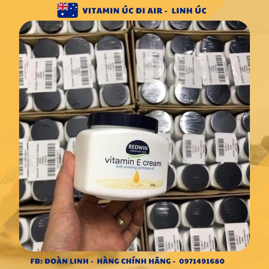 Kem dưỡng Redwin Vitamin E Cream  Úc chính hãng, Hàng chuẩn Úc đi air,Kem dưỡng da Vitamin e redwin úc vitamine Cream