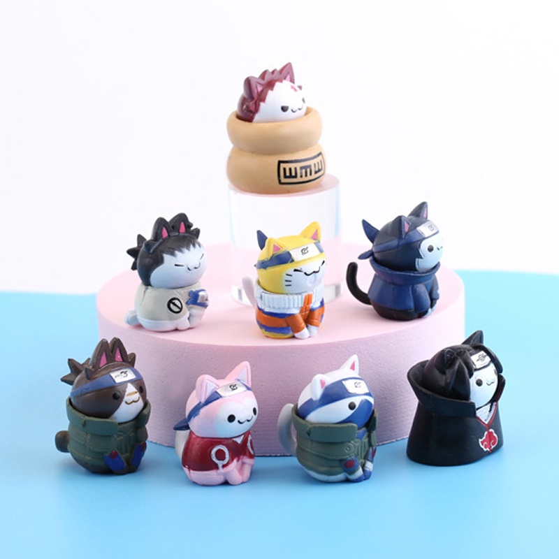 Bộ 8 Mô Hình Nhân Vật Anime Naruto Bằng PVC