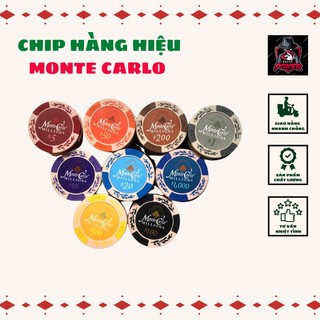 Lẻ Chip Poker Phỉnh Poker MONTE CARLO cao cấp, có số