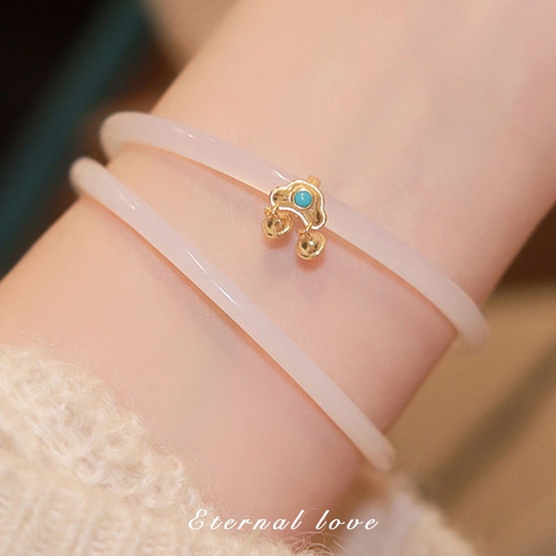 Vòng Tay Một Bước Màu Trắng Phong Cách Cổ Điển Thời Trang Mùa Hè