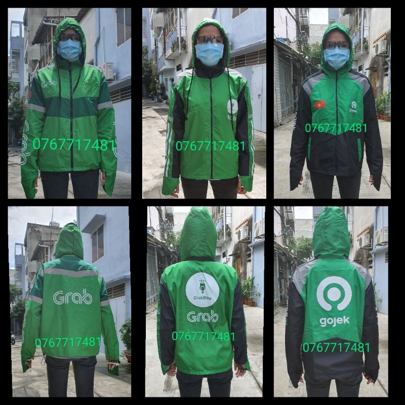 Áo khoác xe ôm công nghệ chống nắng gojekk rap