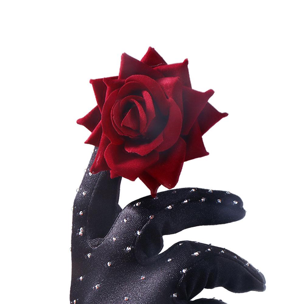 Kẹp Tóc Mỏ Vịt Đính Hoa Hồng Lớn Thanh Lịch Cho Nữ Dự Tiệc