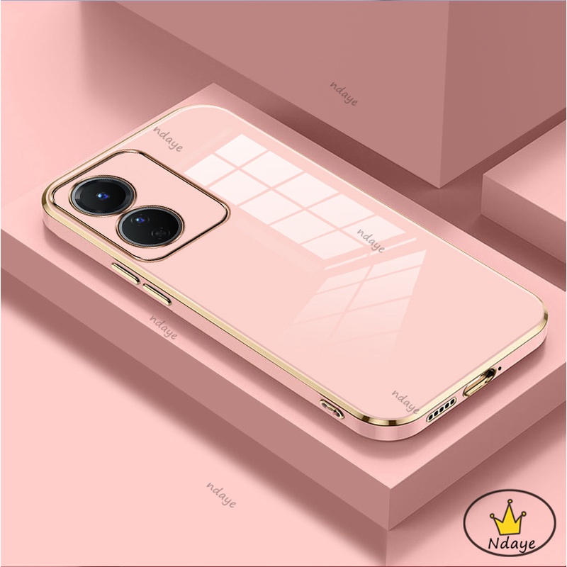 Ốp Lưng VIVO Y02S Y16 Y21 Y15S Y01 Y15A Y21S Y33T Y33S T1X Y20 Y20S Y12S Y12A Y35 2ZB Ốp Điện Thoại Viền Thẳng Màu Macaron Cho NDYZB