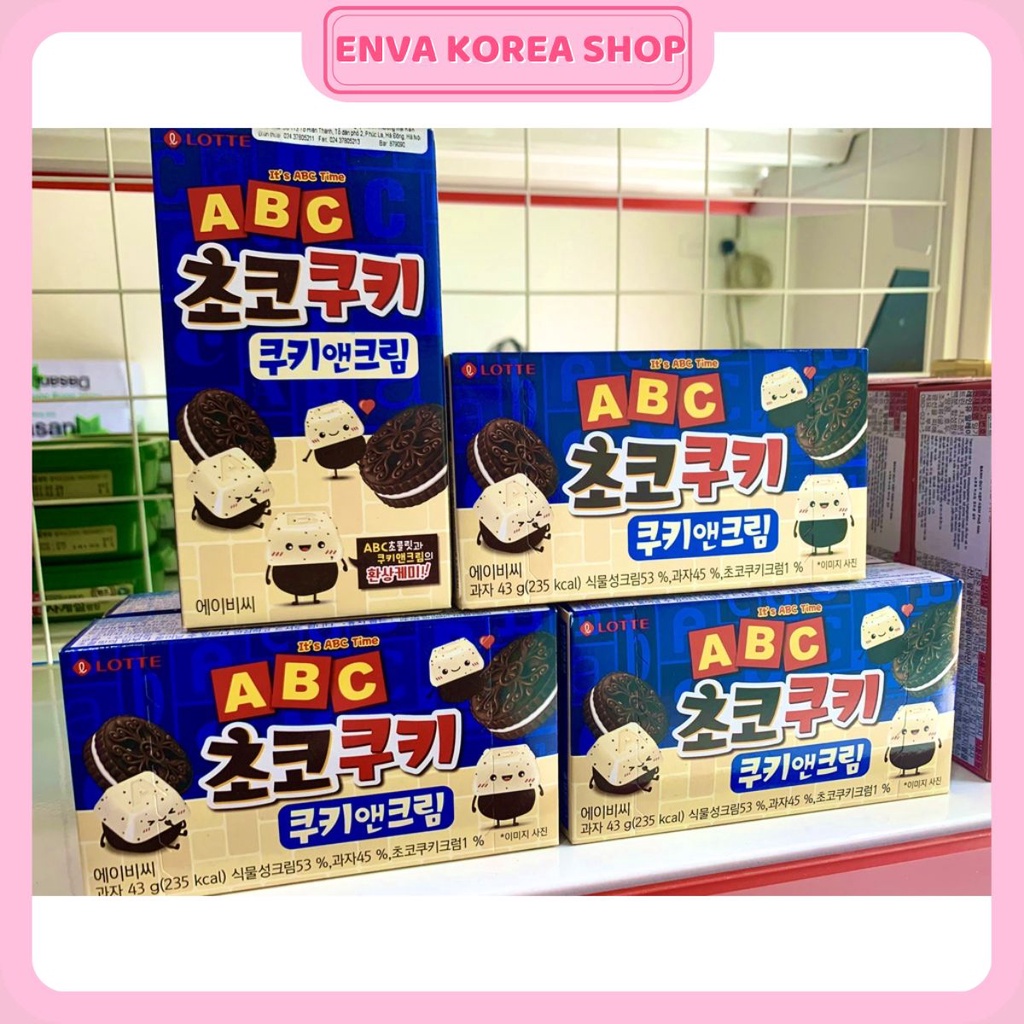 BÁNH QUY ABC CHOCO COOKIE & CREAM ABC (nhập khẩu Hàn Quốc)