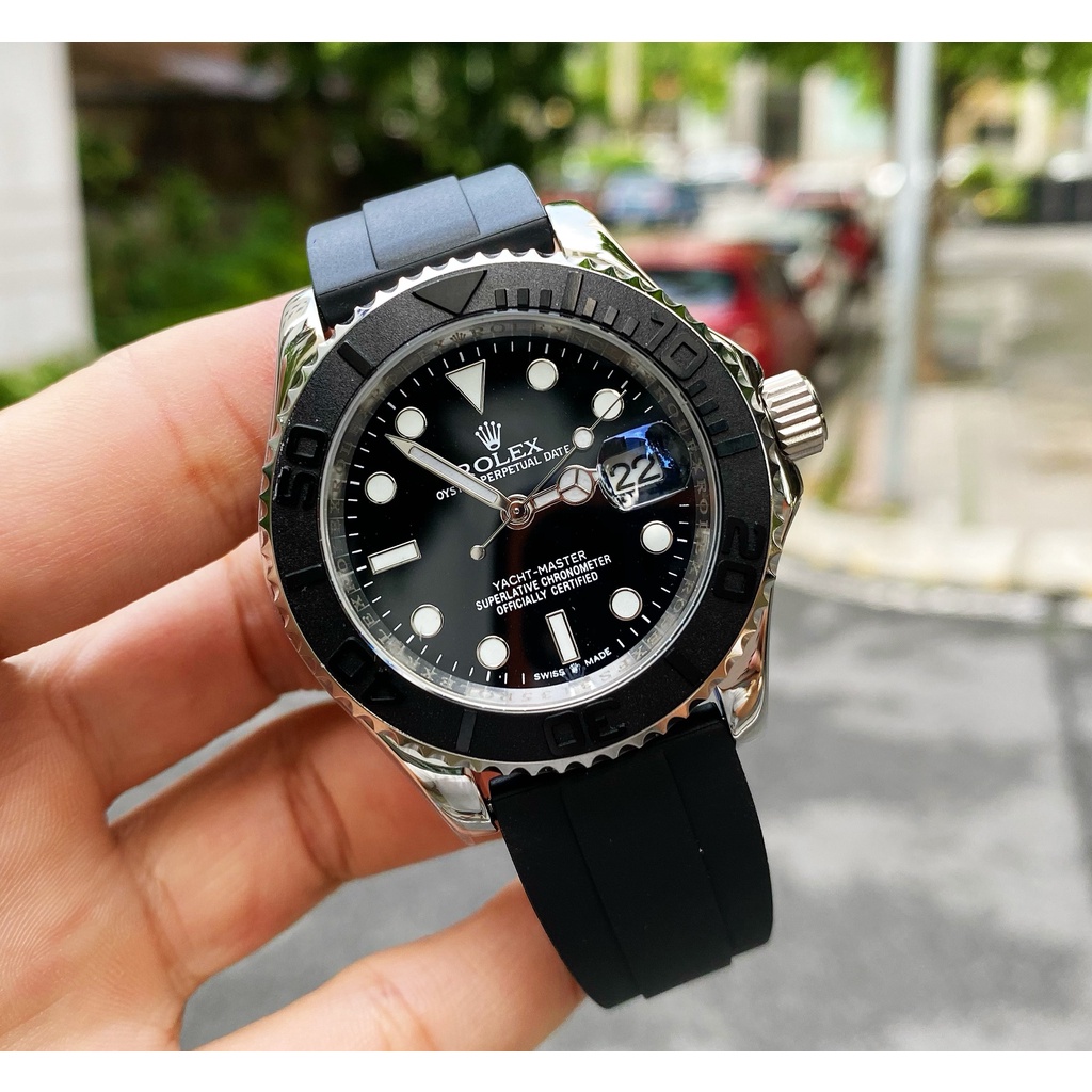 Đồng hồ nam Rolex Yacht-Master 40mm máy cơ Miyota Nhật cao cấp, khung thép không gỉ 904l