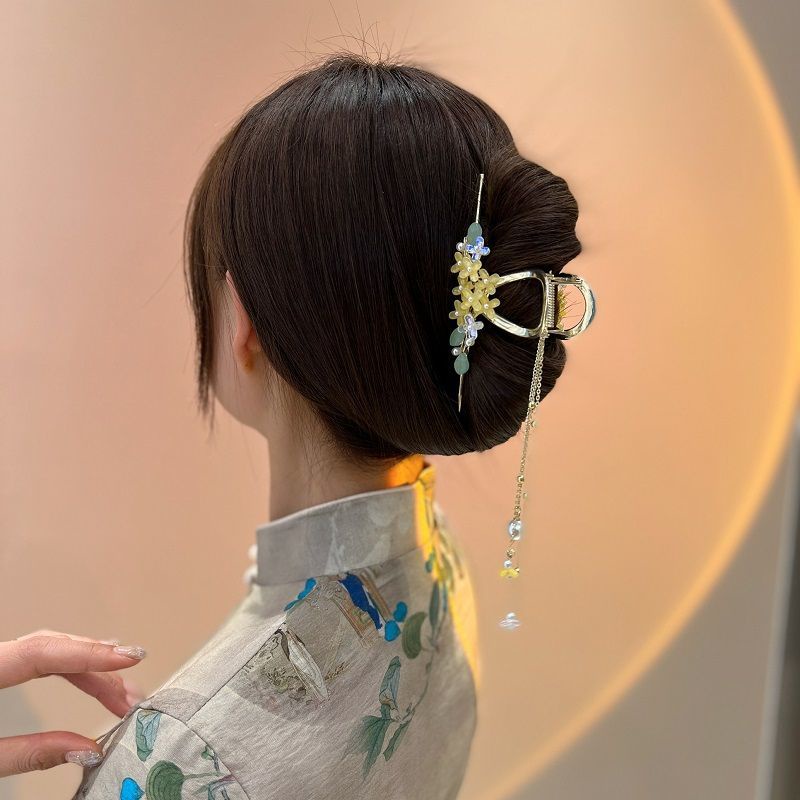 Kẹp Tóc Tua Rua Cỡ Lớn Phong Cách Hanfu Cổ Điển Thời Trang Mùa Hè Độc Đáo Cho Nữ