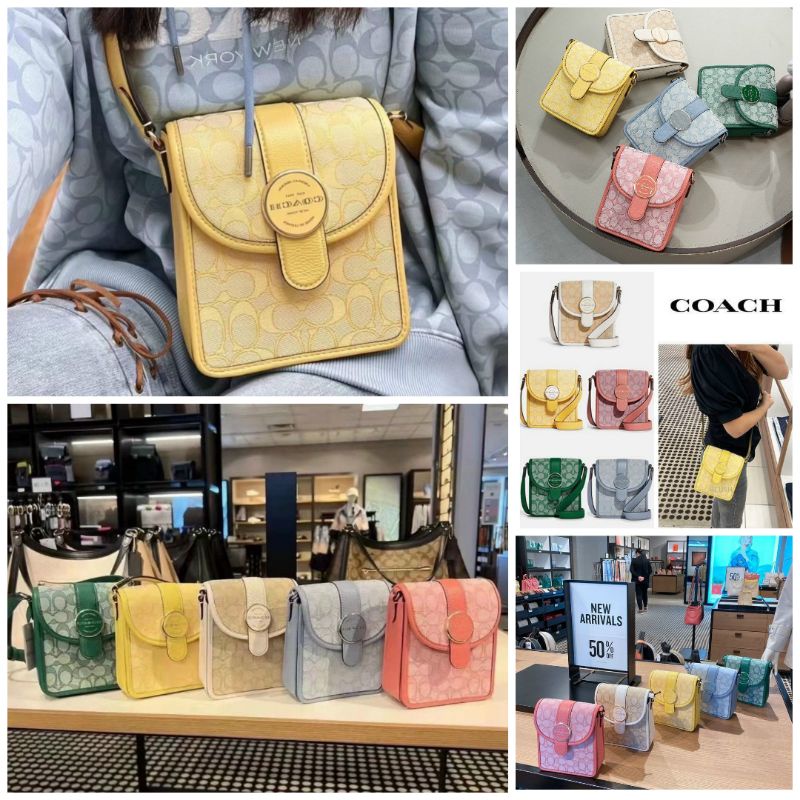 🐱THANH LÝ TỒN KHO TÚI COACH ĐỰNG ĐIỆN THOAI,FULL TAG VÀ TÚI LỤA