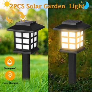 Set 2 đèn chiếu sáng LED CHUANGYANG năng lượng mặt trời chống thấm nước có cọc cắm đất cho trang trí lối đi sân vườn