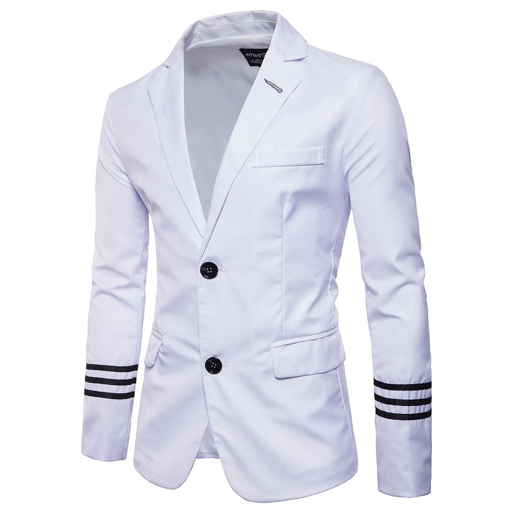 ÁO VEST, áo vest nam hàn quốc phù hợp với đi chơi hay đi làm dưới tay áo có kẻ sọc mã- H58