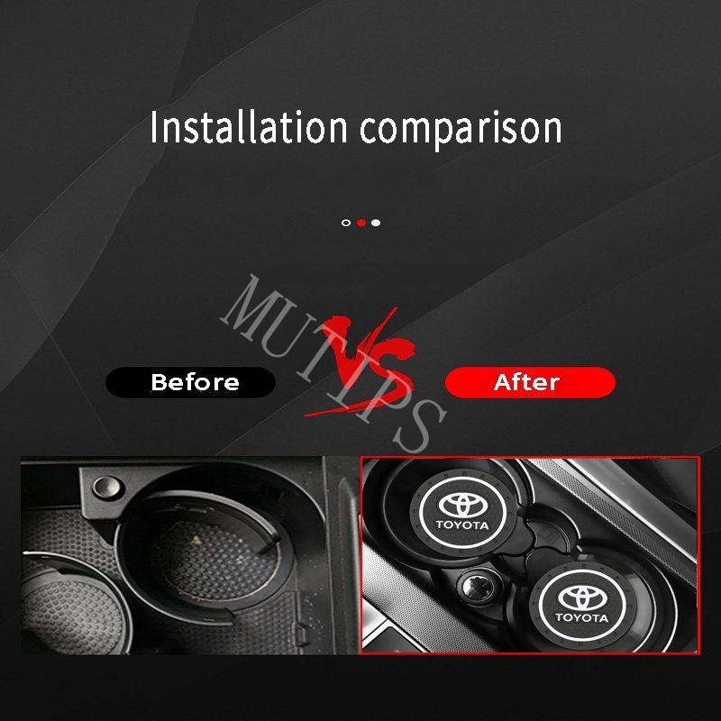 Thảm Lót Cốc Nước Bằng Silica Gel Chống Trượt Chuyên Dụng Cho Xe Hơi Toyota Innova Calya Avanza Rush Razie Yaris Wish Corolla Cross Kijiang