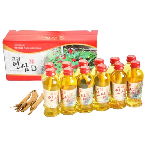 Nước hồng sâm có củ korinsam hàn quốc chính hãng hộp 10 chai x 120ml
