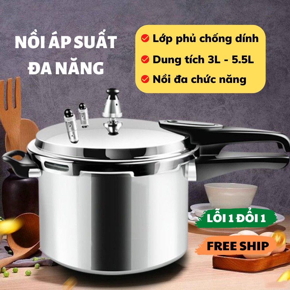 Nồi Áp Suất Nồi Áp Suất Bếp Ga Tích Hợp Sử Dụng Cả Bếp Từ Có Tay Cầm Dài Tiện Lợi THANH XUÂN 98