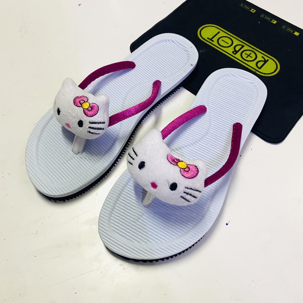 Dép xỏ ngón nữ bông hình thú Doraemon-HelloKitty-Hổ-Heo cute đủ size cho các chị em.