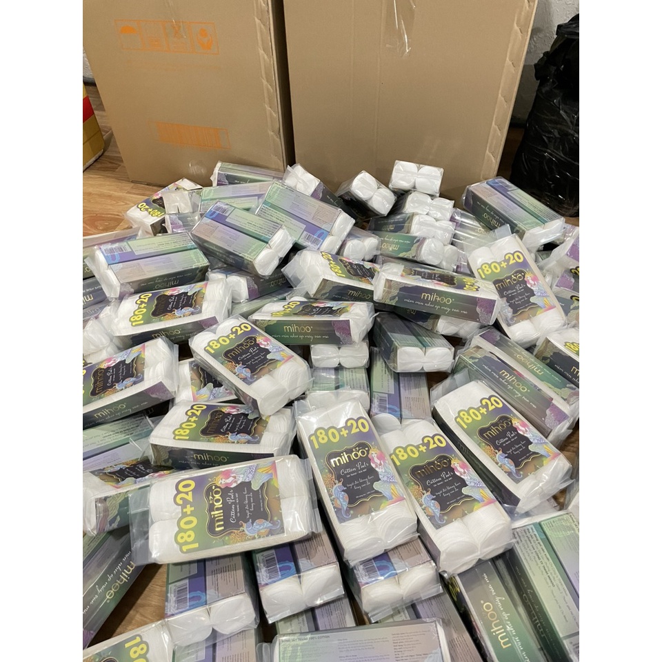 Bông tẩy trang Mihoo 180+20 Cotton Pad-chính hãng 100%