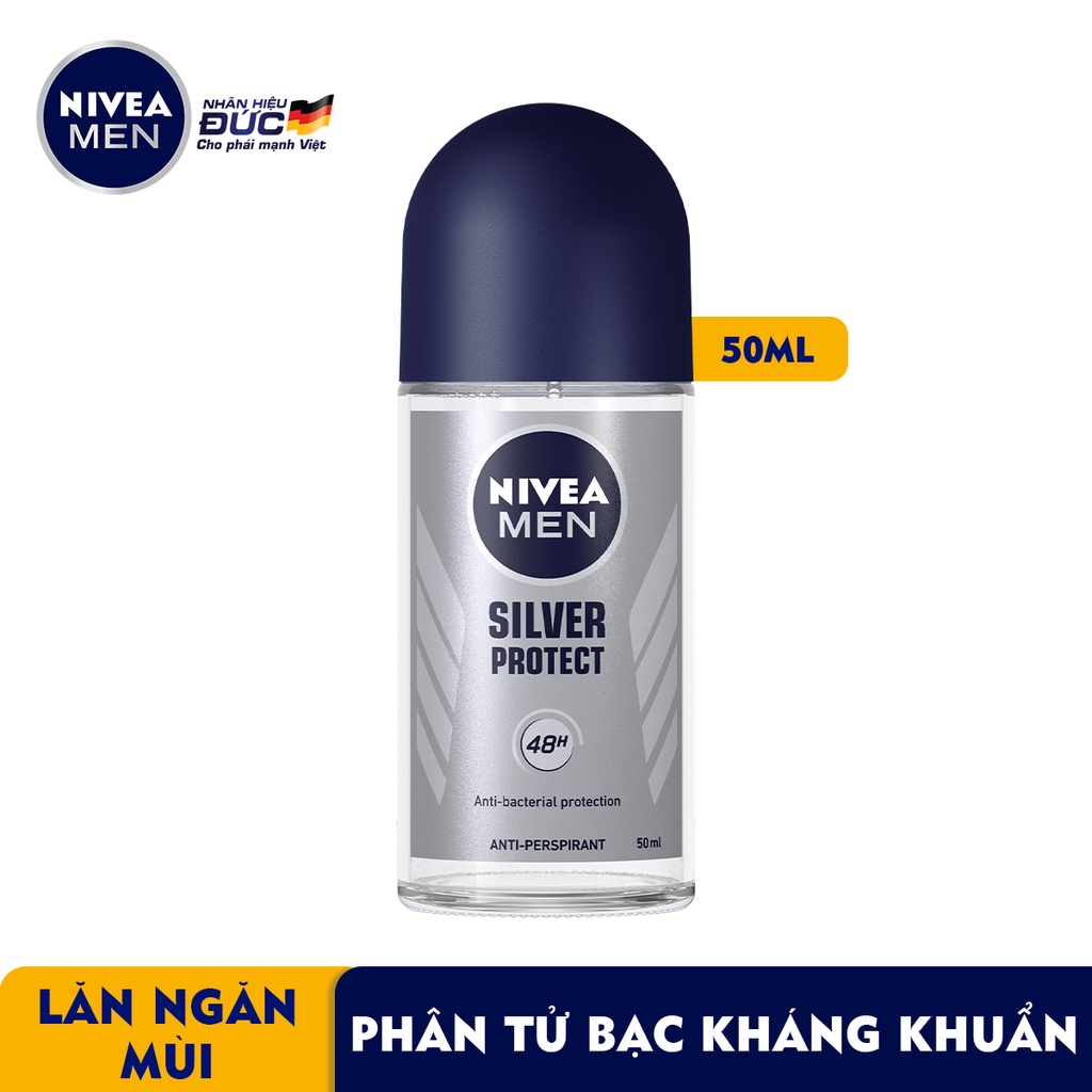 Lăn Khử Mùi Nivea Men Silver Protect 50ml ( phân tử bạc )