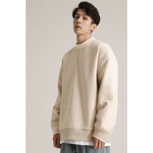 Áo Sweater Trơn Áo Nỉ Dài Tay Oversize By LAS
