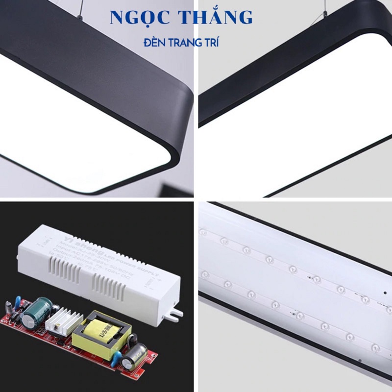 Đèn Led thả trần văn phòng siêu sáng Led 3 chế độ màu 60W 220V THCN218 Ngọc Thắng