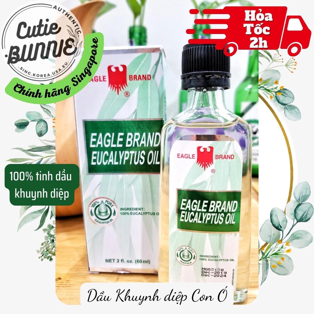 Dầu khuynh diệp  date 2027 hiệu Con Ó chai 60ml Eagle Brand Eucalyplus Oil