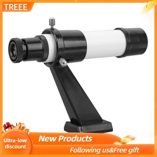 Treee 5X Astronomical Telescope Finder Scope with Inline Base Stand 5x24 Portable Crosshair Finderscope