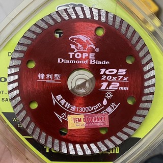 Lưỡi cắt gạch tope chuyên cắt gạch men, cắt đá phi 105mm