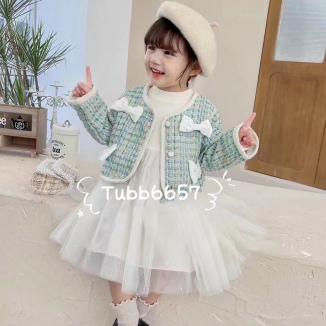 set váy học sinh dễ thương bé gái 12-25kg