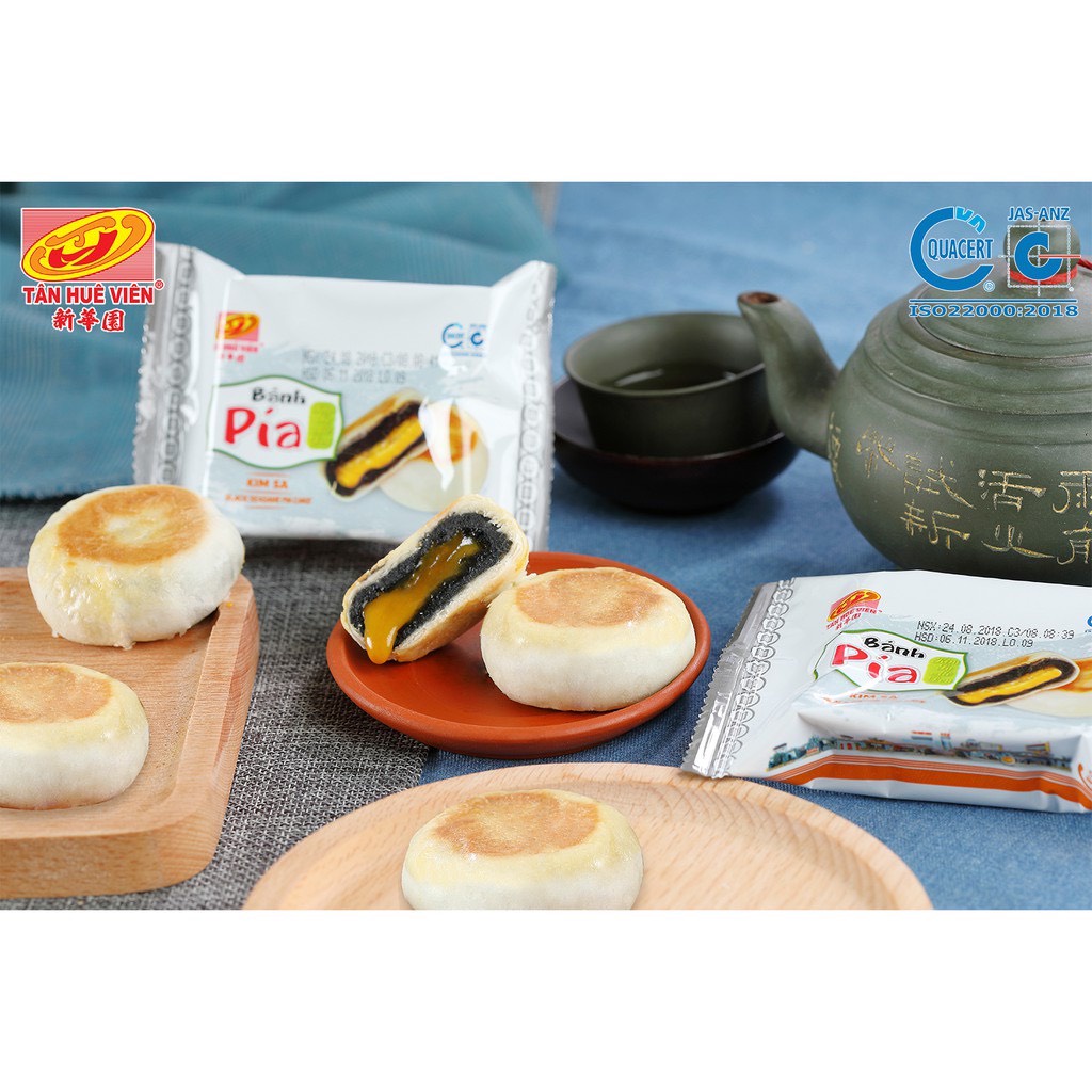 Bánh Pía Kim Sa Mè Đen Tân Huê Viên Túi 12 Bánh