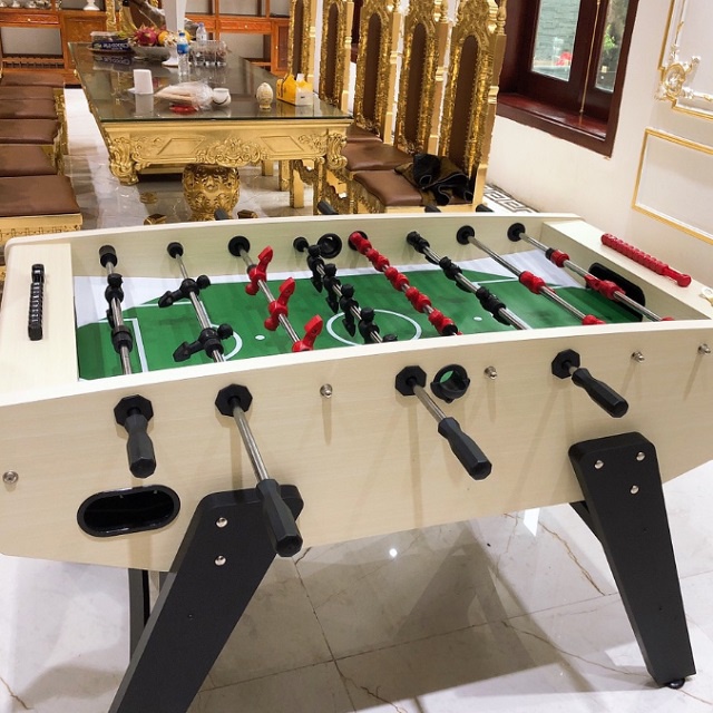 Banh Bàn Bi Lắc Bóng Đá Cỡ Lớn 1,4m JX 125 Cream Robot Thi Đấu, Foosball 1m4 Gia Đình Văn Phòng Kinh Doanh Hanana