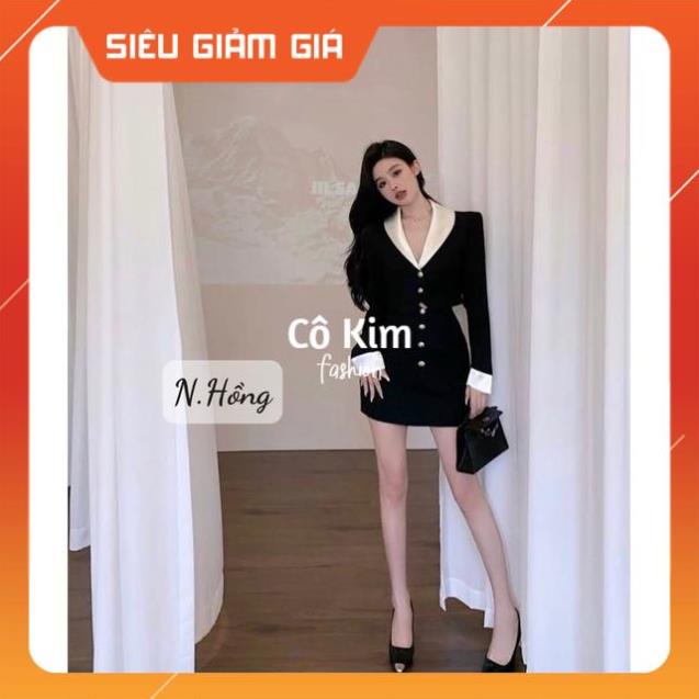 Sét áo vest +chân váy cúc hot trend