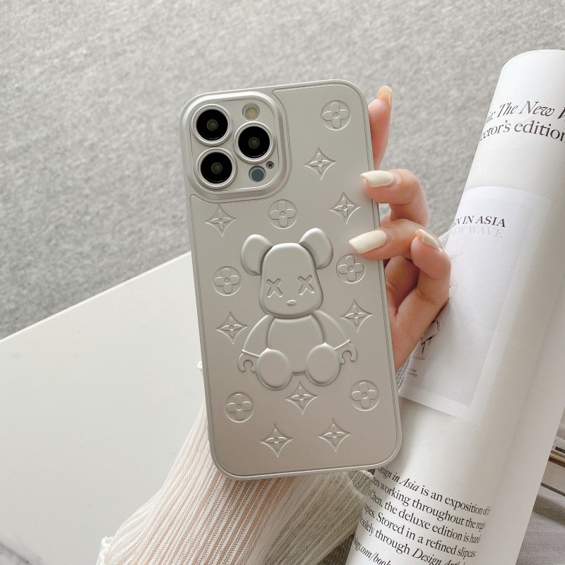 Ốp Điện Thoại Chống Sốc Họa Tiết Gấu Hợp Thời Trang Cho iPhone 14 13 12 11 Pro Max XS XR X 8 7 Plus