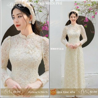 Bigsize áo dài cách tân nữ ren thừng cao cấp ld32