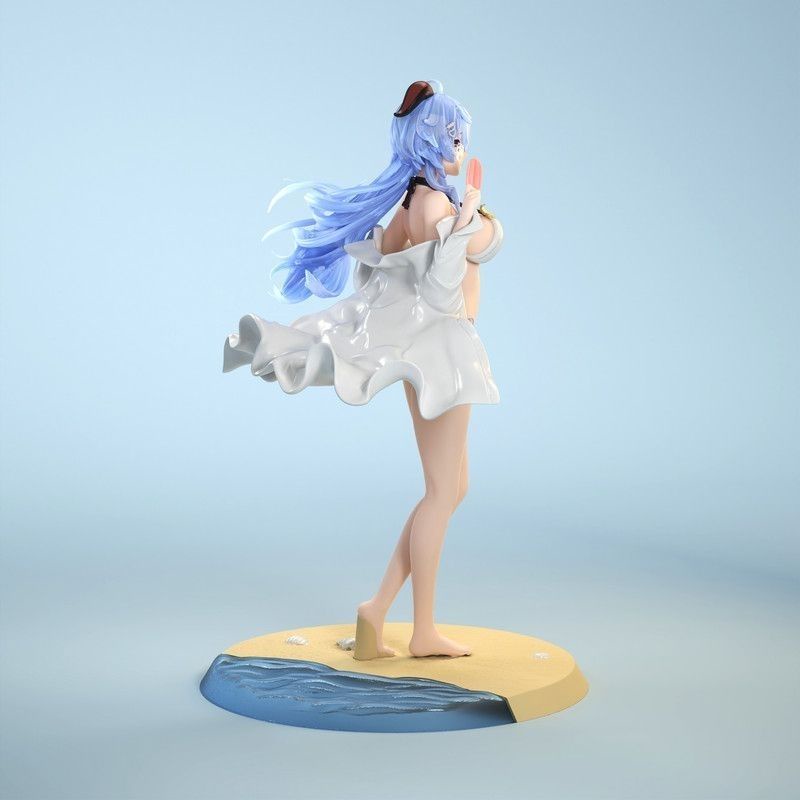 Yuanshen Ganyu Mô Hình Nhân Vật Nữ Anime Mặc Đồ Bơi Hai Chiều Đẹp Mắt Trang Trí Nội Thất Khung Gầm