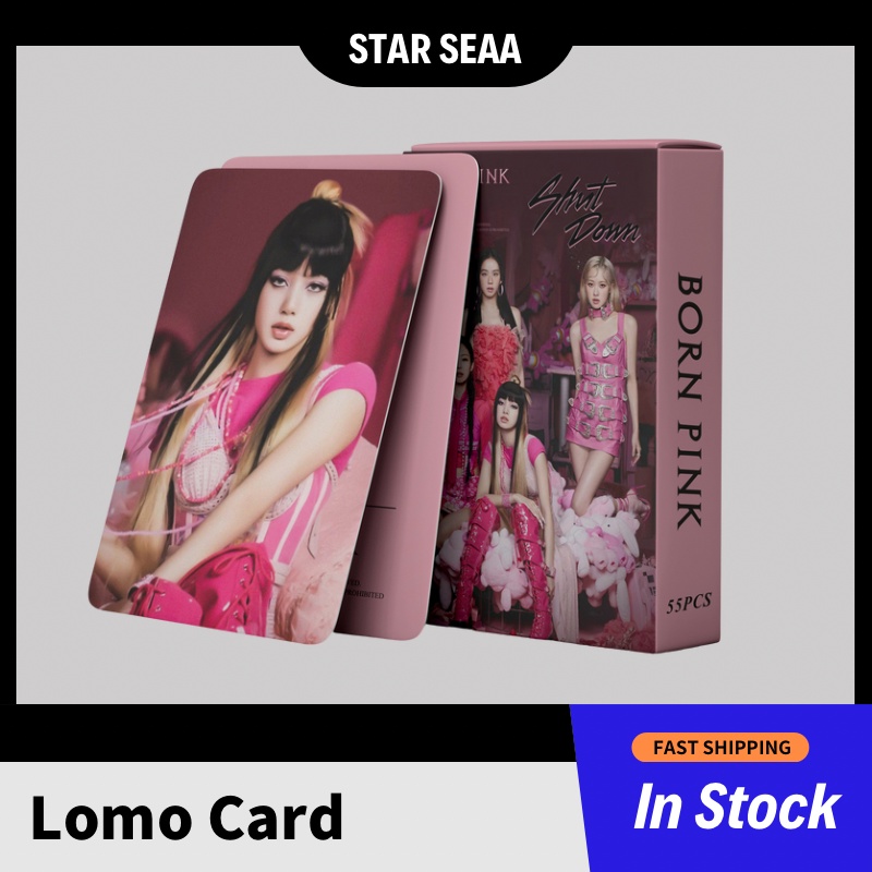 【BLACKPINK】55pcs Tấm Ảnh Lomo Blackpink Born Pink SHUT DOWN Pink Venom Jennie Jisoo Lisa Rose Nhóm