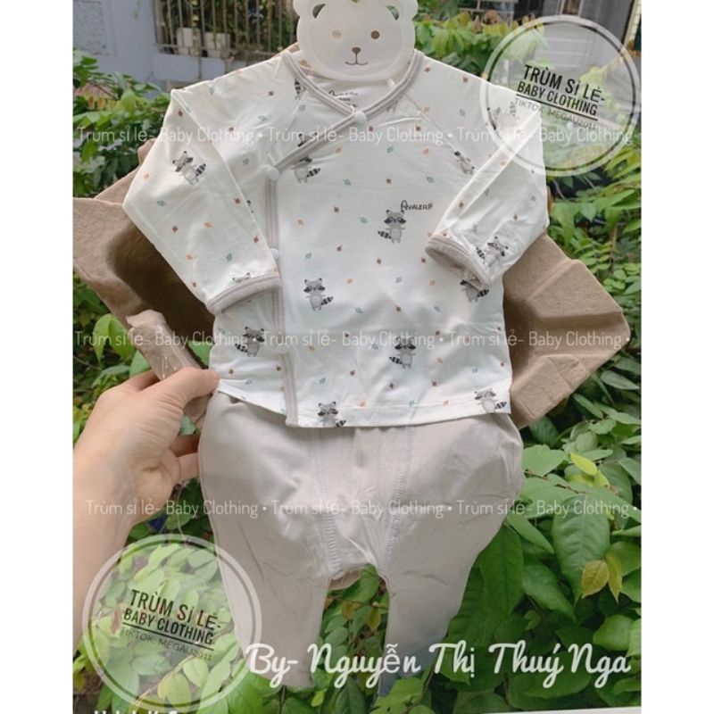Bộ sơ sinh dài tay sợi tre Avaler chất mới 2021